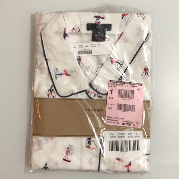 J. CREW Women’s Ski Print Pajama Set - Picture 2 of 3
